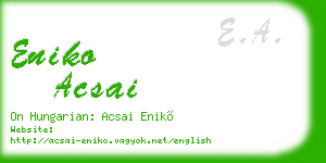 eniko acsai business card